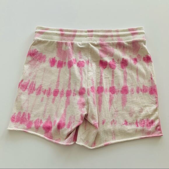 Threads 4 Thought Ivory and Pink Watercolor Tie Dye Pull On Shorts Small - Picture 7 of 10